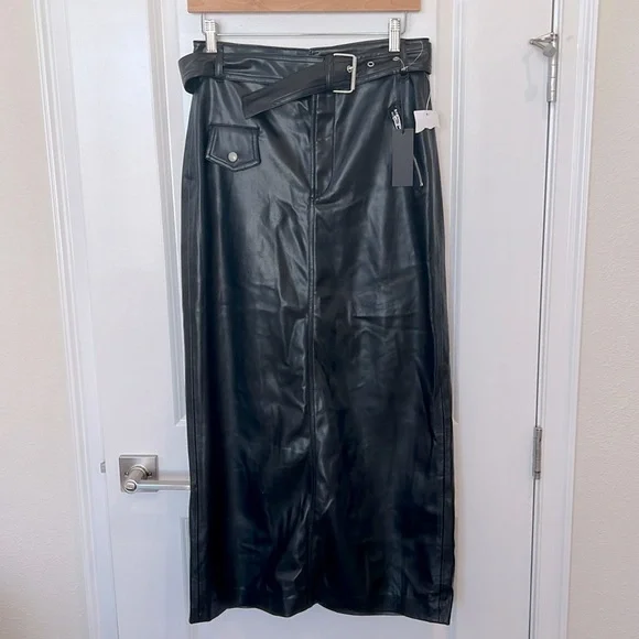 nwt BLANK NYC Faux Leather Maxi Skirt - Picture 1 of 10